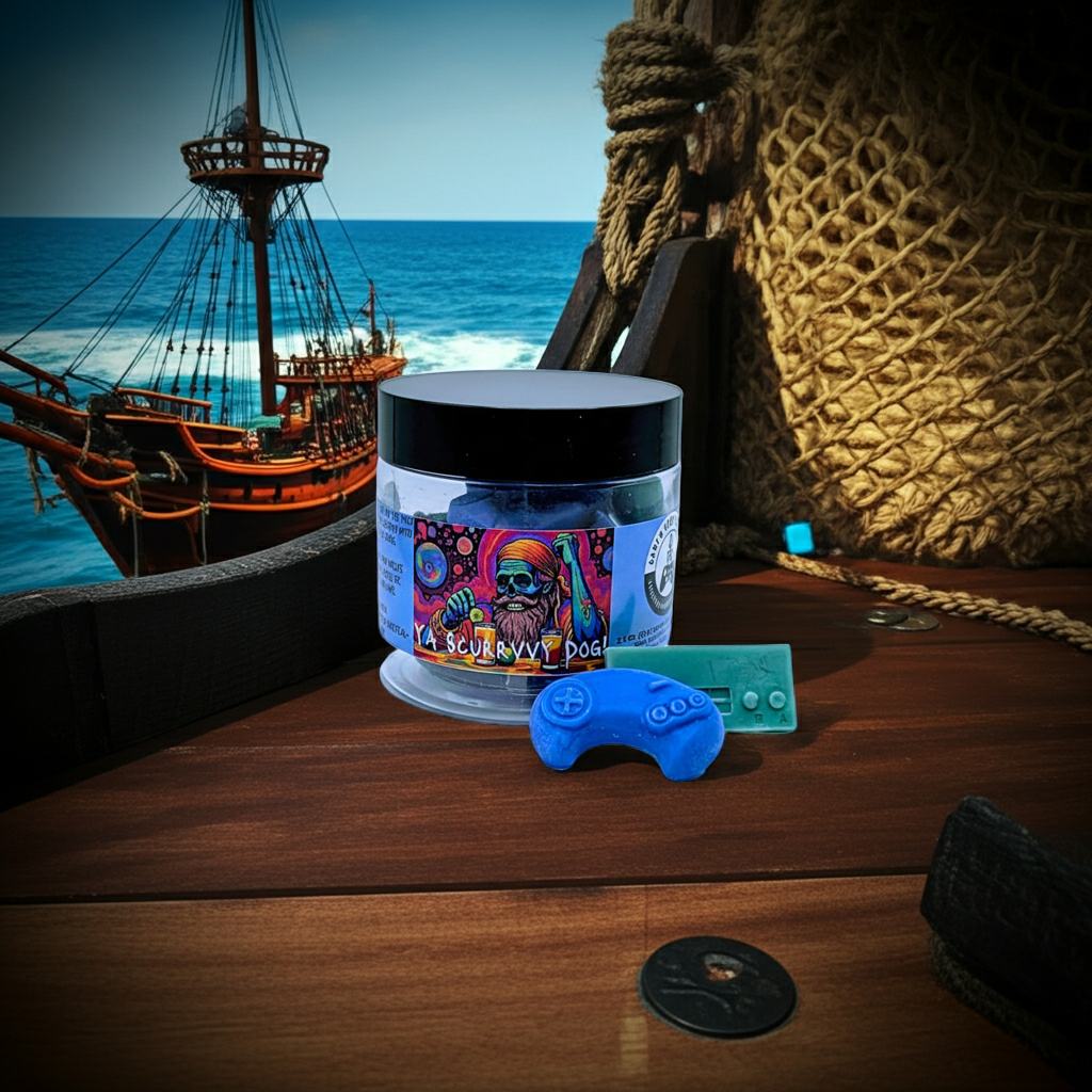 Premium Controller-Shaped Wax Melts & traditional snap bar wax melts in a variety of fragrances and colors. Video game wax melts. Perfect gift for gamers. Premium soy wax scented wax melts. Wax tarts.