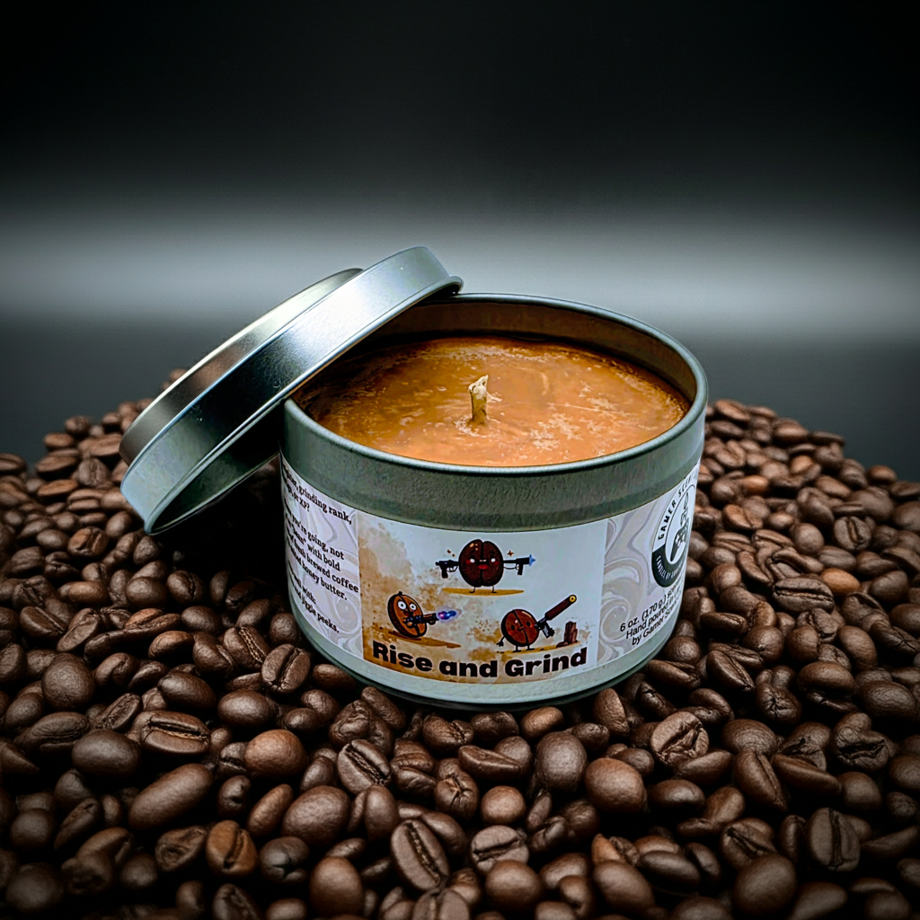 Performance gaming candles with bold energizing scents. Video game candles. Perfect gift for gamers. Premium soy wax scented candles.